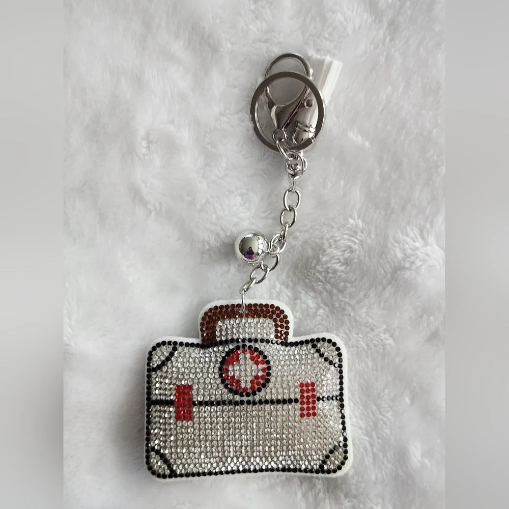Sparkling Medical Bag Keychain Bag Charm